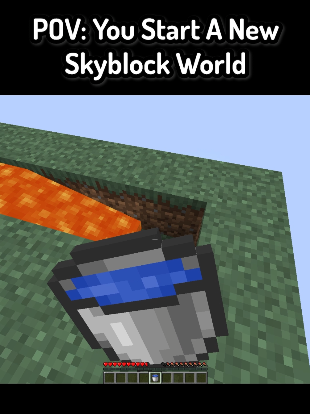 POV: You Start A New Minecraft Skyblock World #Minecraft #funnymoments #mc #mcyt #minecraftmemes 