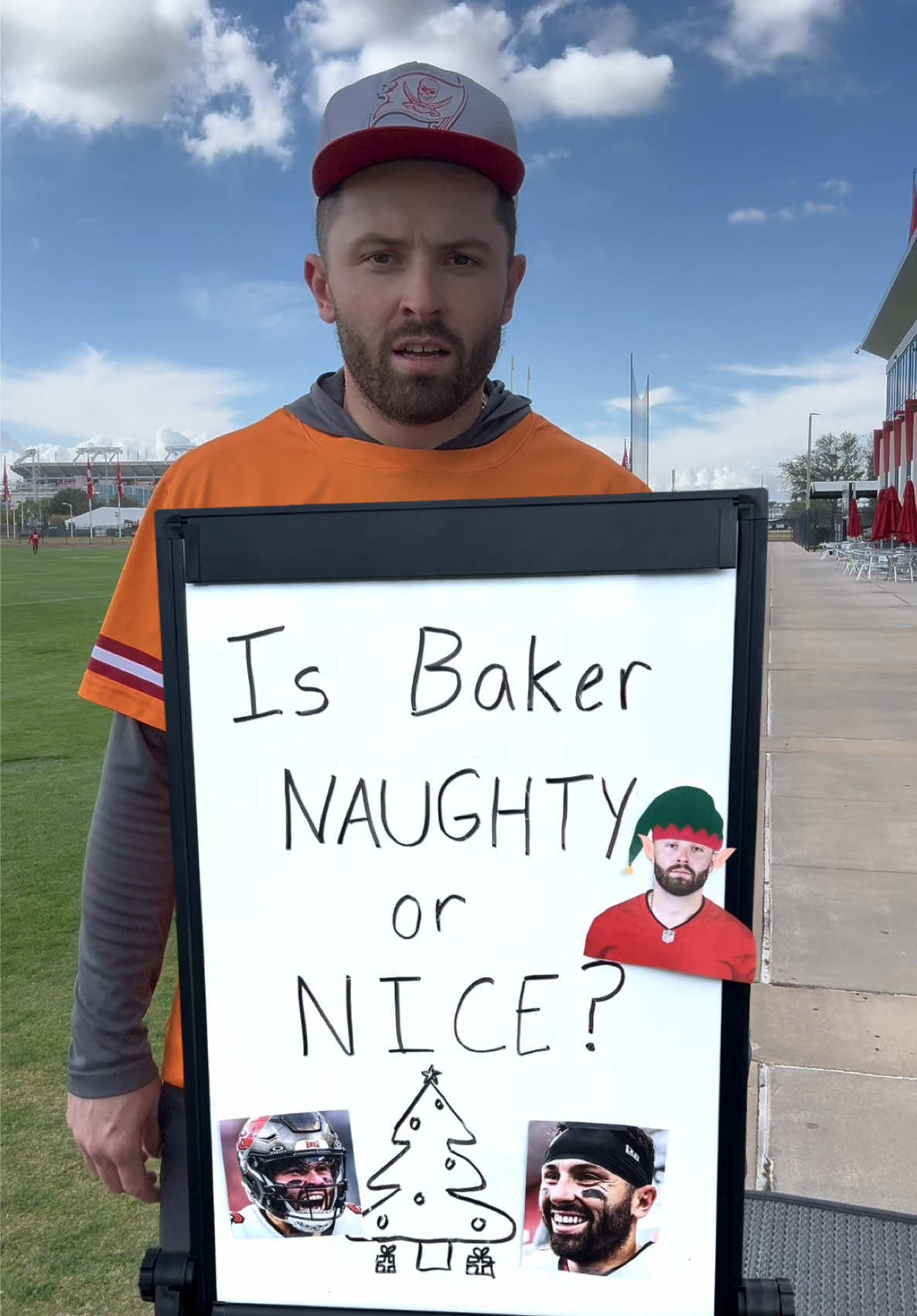 Happy holidays, Krewe! 🎁😂 #buccaneers #nfl #bakermayfield #christmas #santa #holiday 