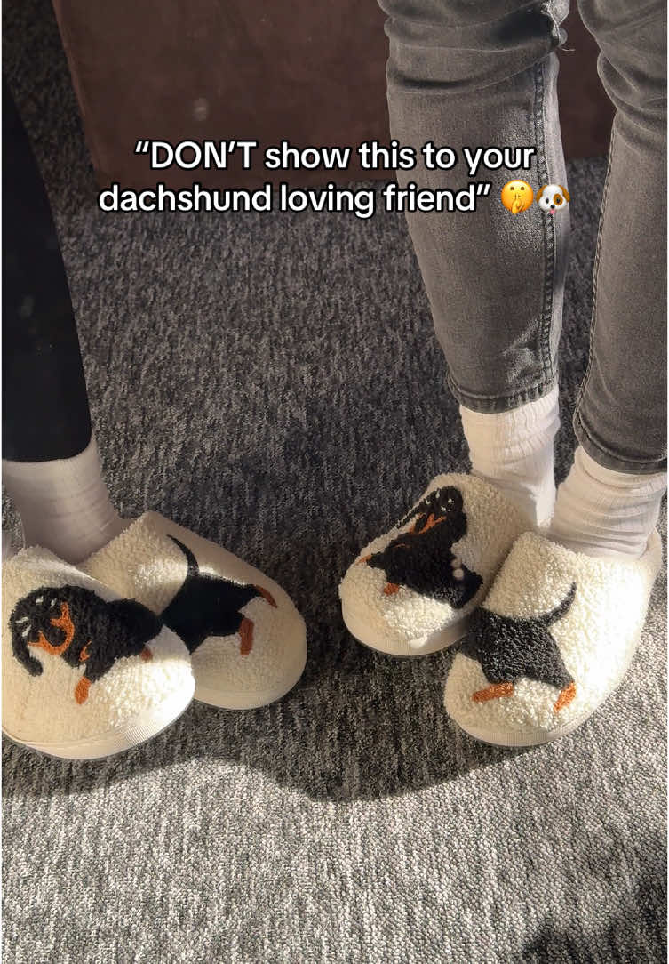 Get yours using the Iink in our profile!🤎🐶 #wienerdog #dachshund #slippers #christmas 