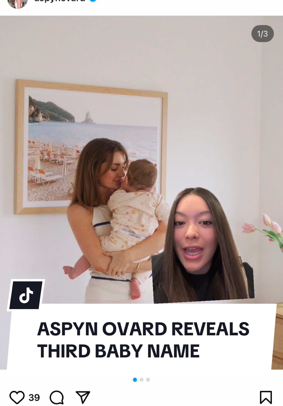 Aspyn Ovard reveals 3rd baby name 🐣✨ #aspynovard 