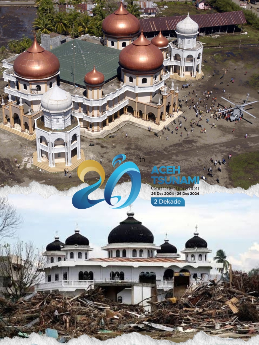 20 TAHUN TSUNAMI ACEH Berikut Beberapa Foto Saat Setelah Tsunami di Kota Meulaboh. 📸 Dari Berbagi Sumber