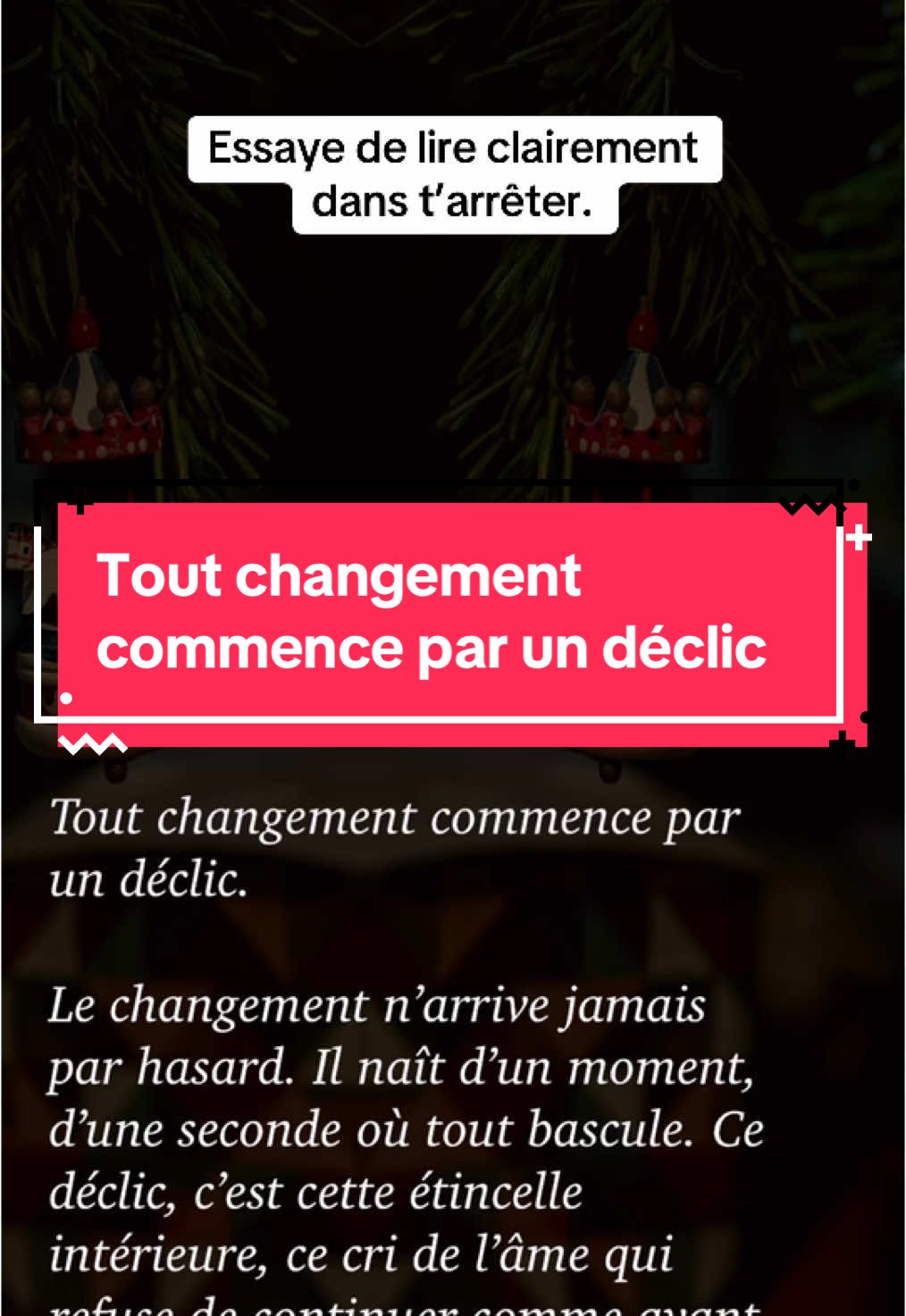 Tout changement commence par un déclic….  #clublecture #éloquenceplus #elocutionbiensexprimer #apprendreàbiensexprimer #teleprompteur #testeeloquence #exerciceeloquence #lirerapidement #elocution 