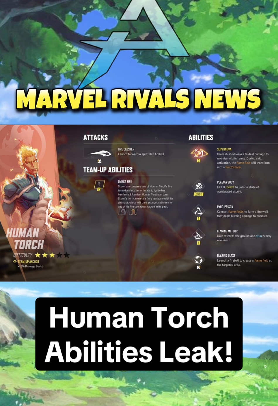 Human Torch Abilities got Leak #gaming #marvelrivals #gamingnews #marvel 