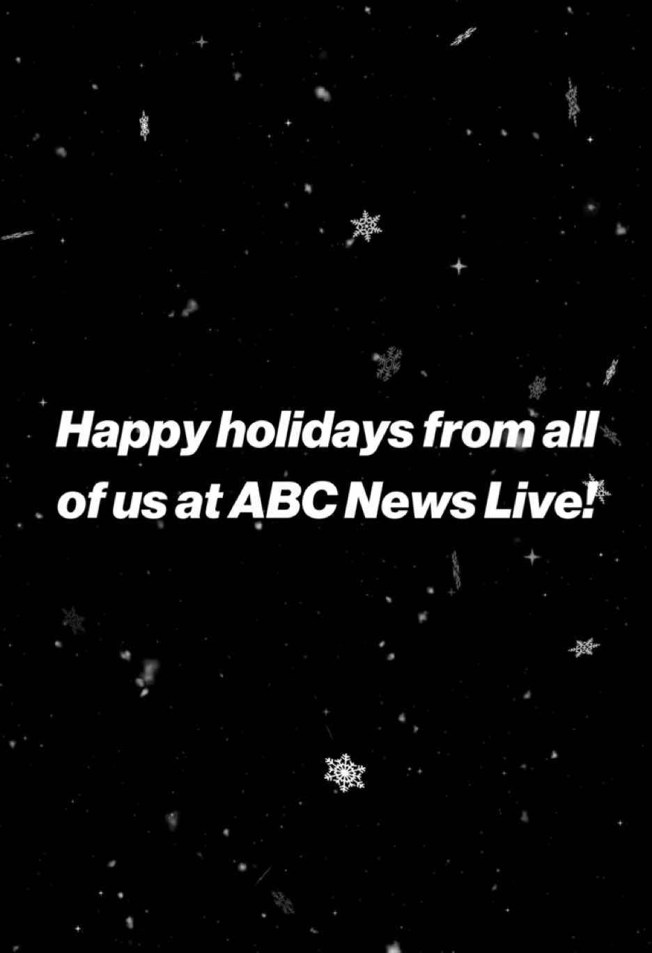 Happy holidays from all of us at ABC News Live! Thanks for watching.