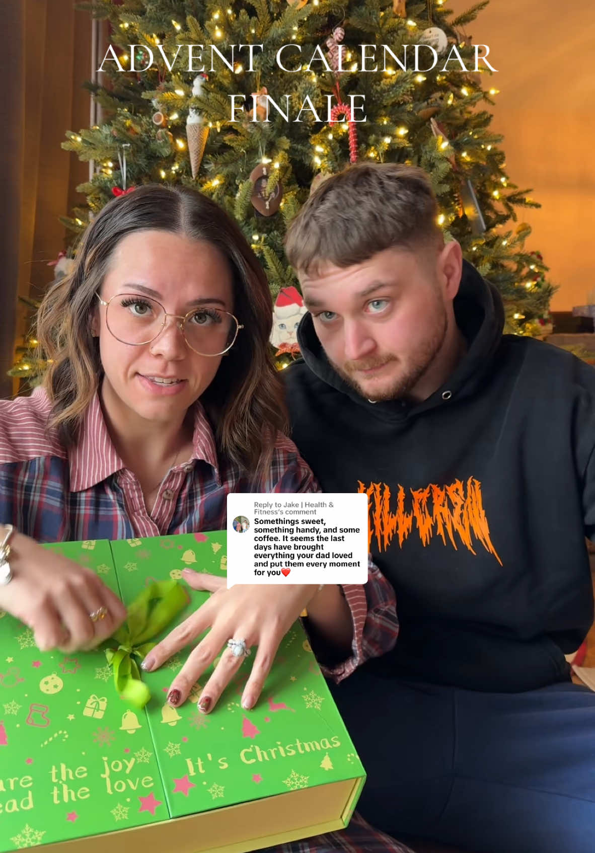 Replying to @Jake | Health & Fitness advent calendar finale 🎄❤️‍🩹✨ thanks for sticking with us y’all. #christmas #adventcalendar #haul #marriage #husbandwife 