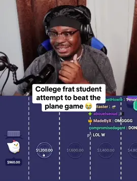 College frat student attempt to beat the plane game 😭 #kickstreaming