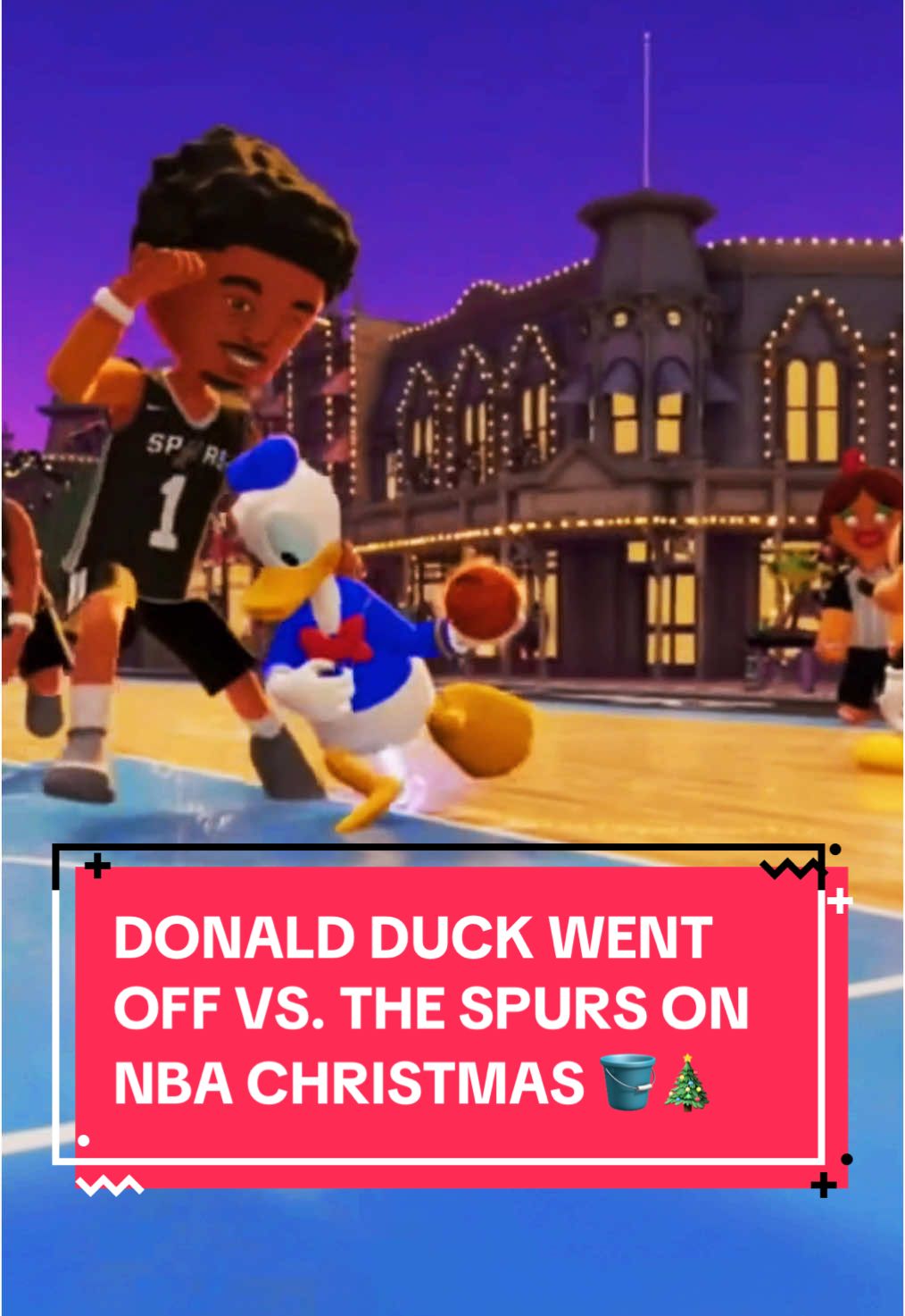 #DonaldDuck WENT OFF against the #Spurs on #Christmas 🔥🎄 #NBA #basketball #Disney #NBAXmas #holiday #NewYork #Knicks #SanAntonio 