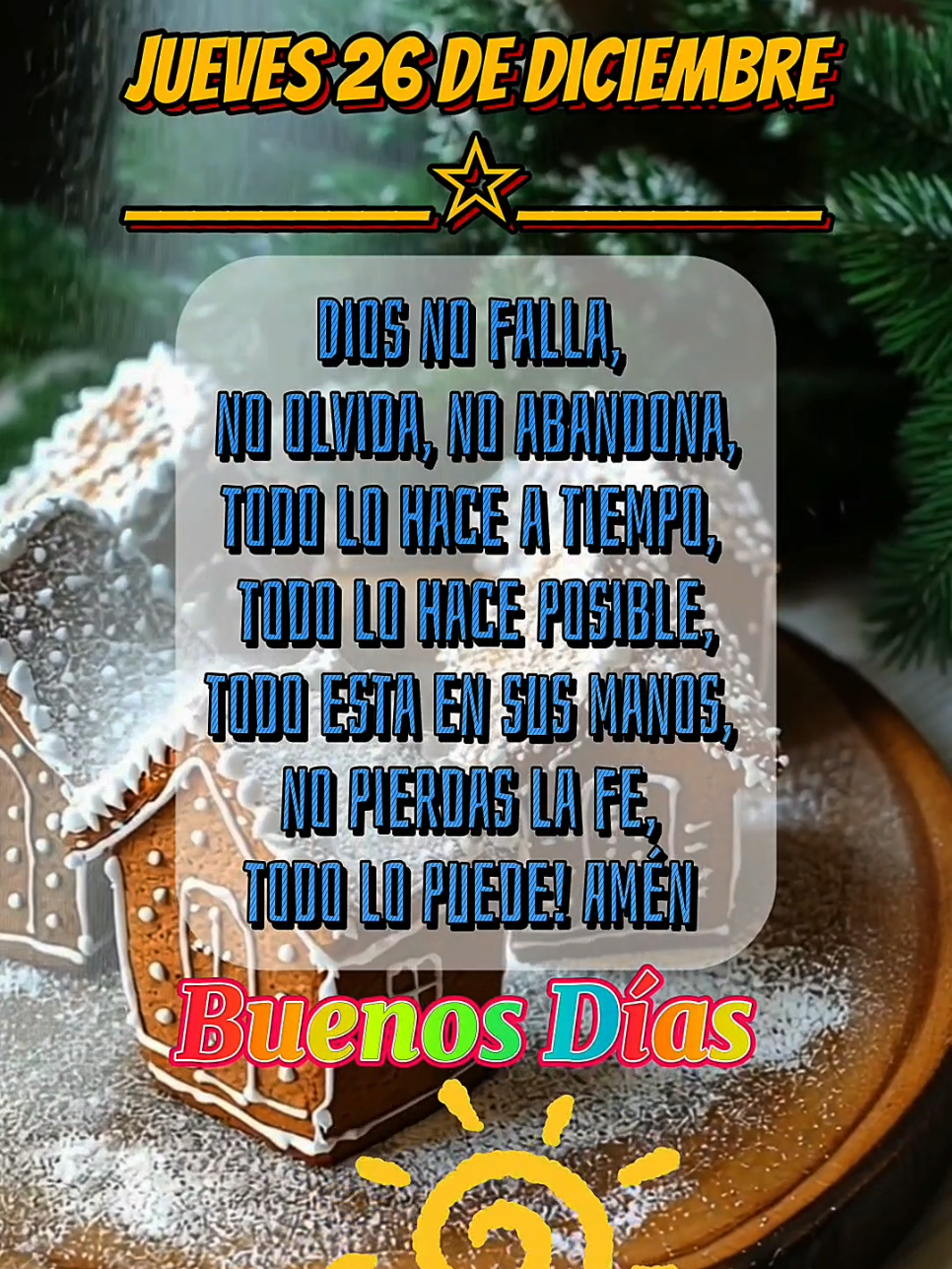 Buenos Días! Feliz Jueves 26 de Diciembre! #buenosdias #buenosdiasporlamañana #felizdia #felizjueves #navidad #navidadentiktok #diciembre #feliznavidad