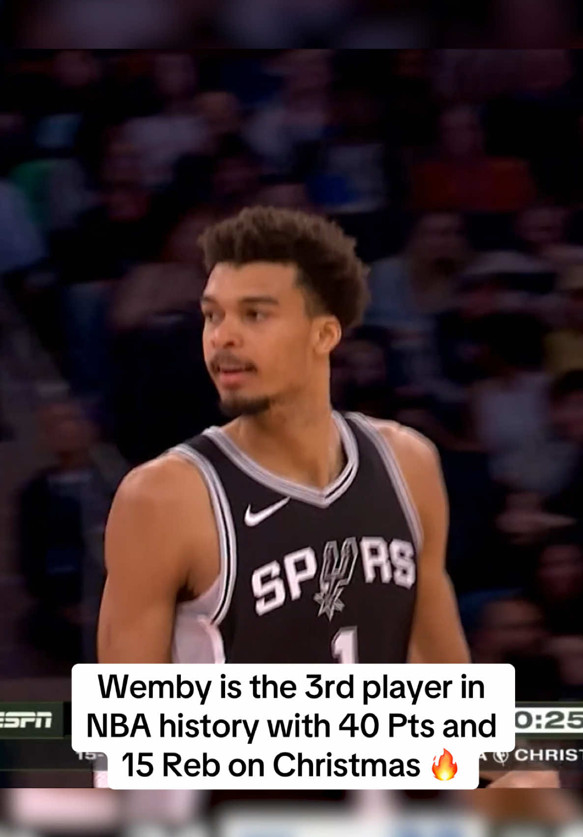 WHAT A #CHRISTMAS DEBUT FOR #WEMBY 🎄 #NBA #Spurs #basketball