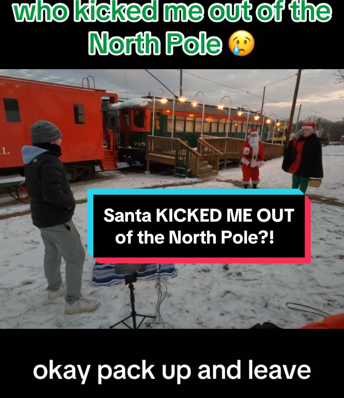 I guess retro games are outlawed in the North Pole🥲 #thescenicgamer #gaming #christmas #santa #badsanta #angrysanta #northpole #polarexpress #gamer #viral #kickedout #fyp 