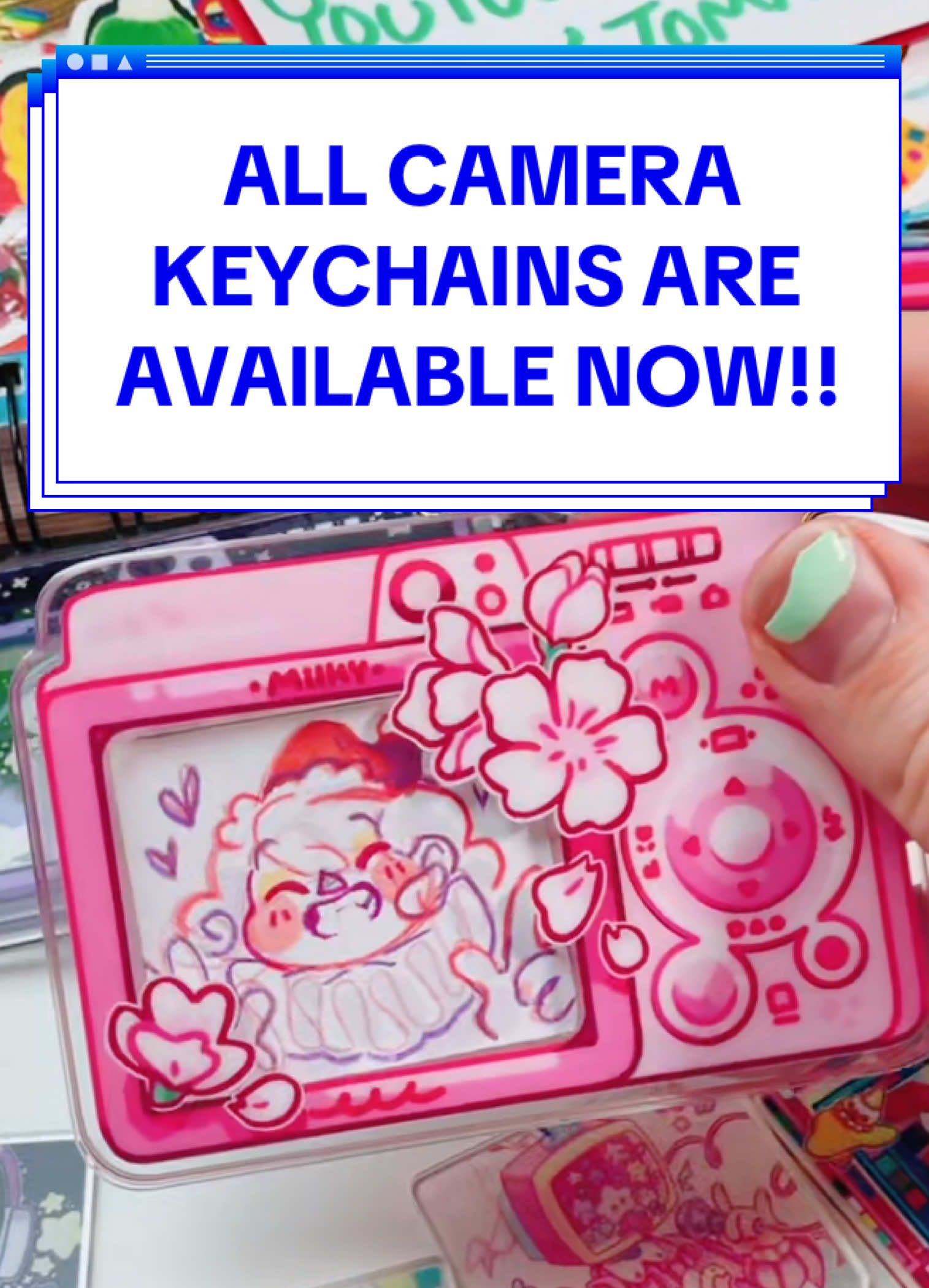 CAMERA KEYCHAINS ARE ON MILKYTOMATO.COM NOW!! ✨ HAPPY HOLIDAYS!! #keychain #announcement #SmallBusiness #smallbiz #camera #clown #clowns #clowncore #kidcore #christmas #merrychristmas #happyholidays #milkytomato #supportsmallbusiness #supportsmallbiz #star #stars #cherryblossom  