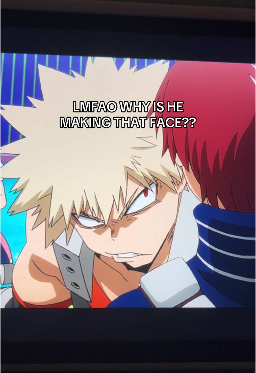 is he going deaf?? 😭 || tags: #mha #myhero #mhabakugou #bakugo #bakugou #katsuki #todoroki #katsukibakugou #shoto #shototodoroki #myheroacademia #bnha #bokunohero #bokunoheroacademia #meme #mhameme 