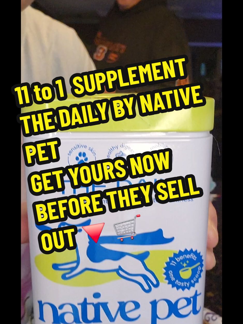 THE DAILY BY NATIVE PET DIETARY SUPPLEMENT FOR DOGS. SCOOP GOES BY WEIGHT OF DOG.  INGREDIENTS LIKE COLLAGEN, GLUCOSAMINE, PUMPKIN, CRANBERRY EXTRACT, ZINC, VITAMIN C,BETA CAROTENE AND MUCH MORE. GTEAT REVIEWS. GOOD FOR DOGS DIGESTION, BLADDER,MOBILITY, NATURAL INFLAMMATORY RESPONSE, SENSITIVE SKIN,HEART HEALTH, COGNITION AND MUCH MORE. #DOGSOFTIKTOK #HEALTH #WELLNESS #SUPPLEMENT #DIGESTION #mobility #ENERGY #sensitiveskin #HEART #THE #daily #native #PET #TikTokShop #falldealsforyou #giftforhim #giftforher #fyp #trending #new #year #holiday #haul #holidaycountdown @Native Pet 