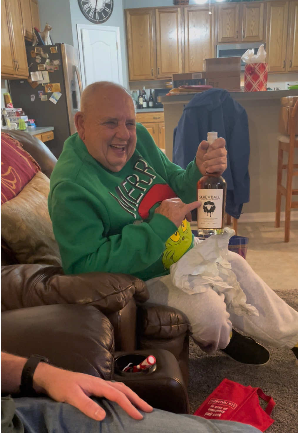 Merry Christmas everyone 🎄♥️😂🥃🎙️ #jockandbelle #fypシ゚viral #grandparentsoftiktok #laugh #62years #megaphone #marriedlife #family #funnyvideo #christmas #grandpa #Love 