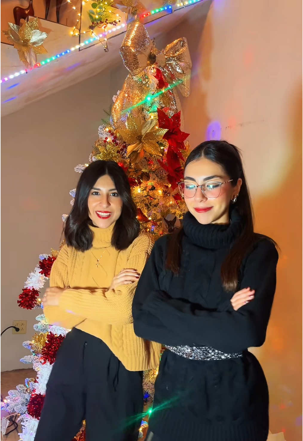 Simple Dimple con el arbolito!🖤/ #feliznavidad #merrychristmas #hermanas #tiktokbailes #oldtrend #bringitback #tiktokdances #fypシ゚viral #xzybca #girliesdance #mexico #mexicali #mexican #mexicalibajacalifornia #mexicalibc 