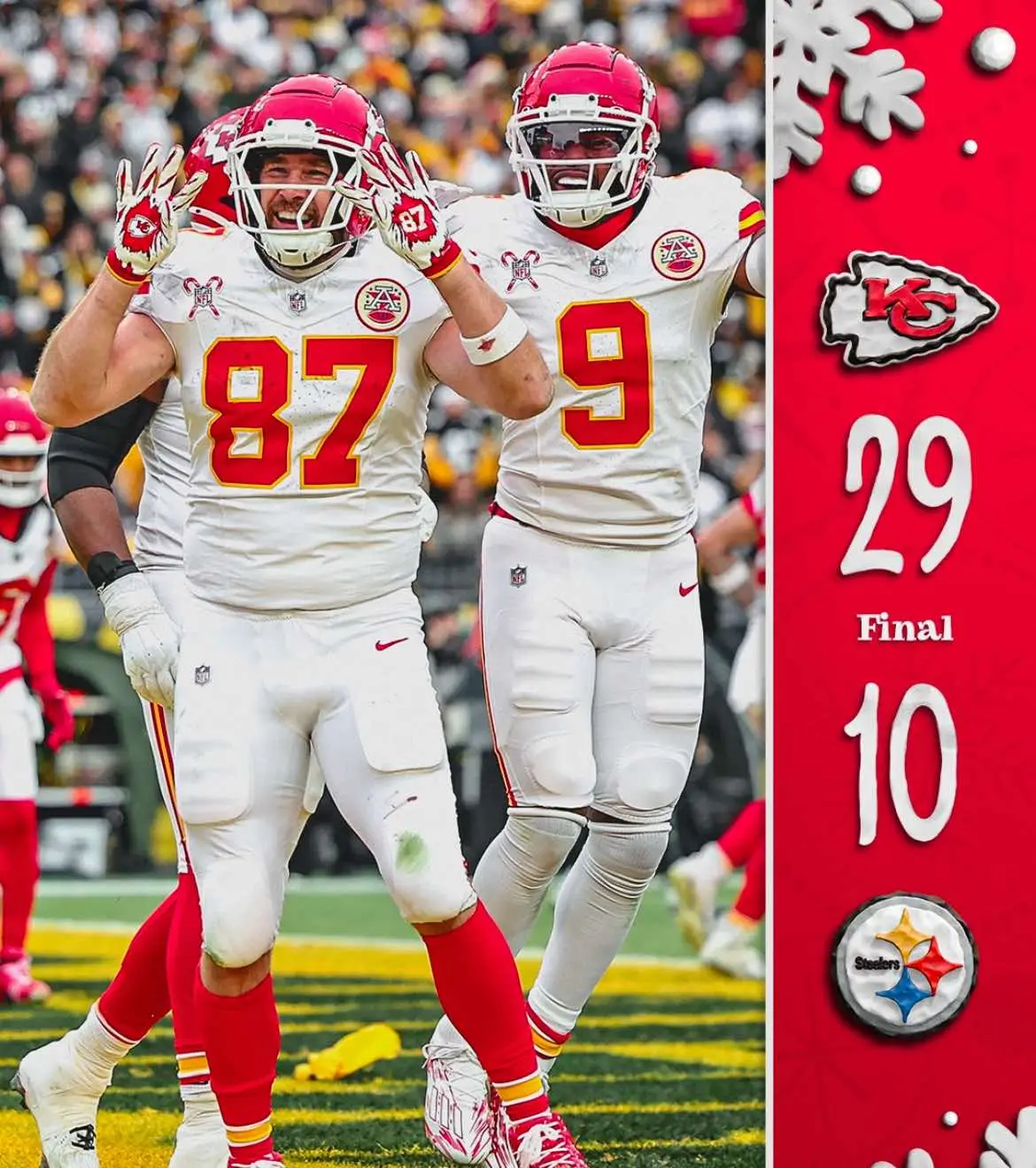 #nfl #nflfootball #chiefs #kansascitychiefs #pittsburghsteelers #steelersvschiefs2024 #nflchristmas 