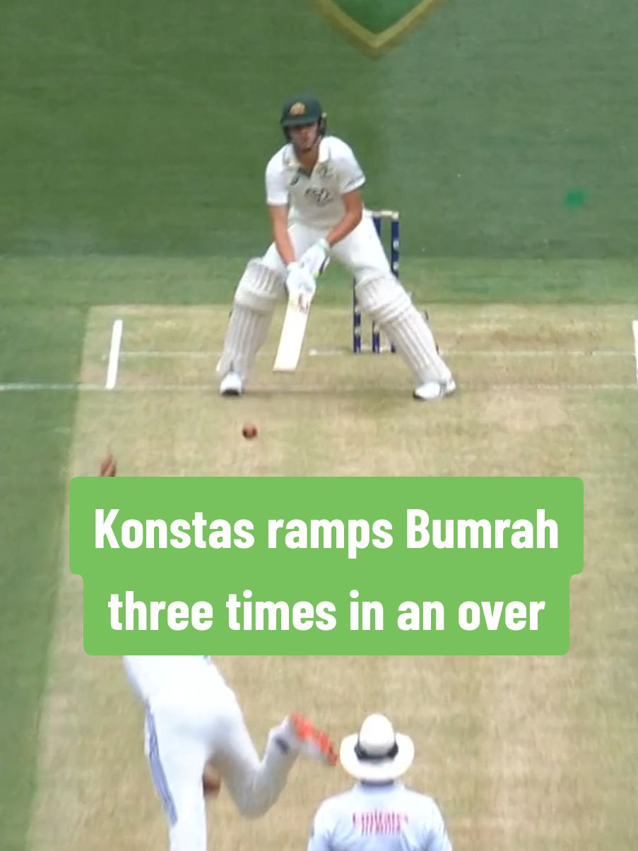 INCREDIBLE scenes from Sam Konstas at the MCG on Boxing Day 🤯 #cricket #batting #debut #ramp #moreramps 