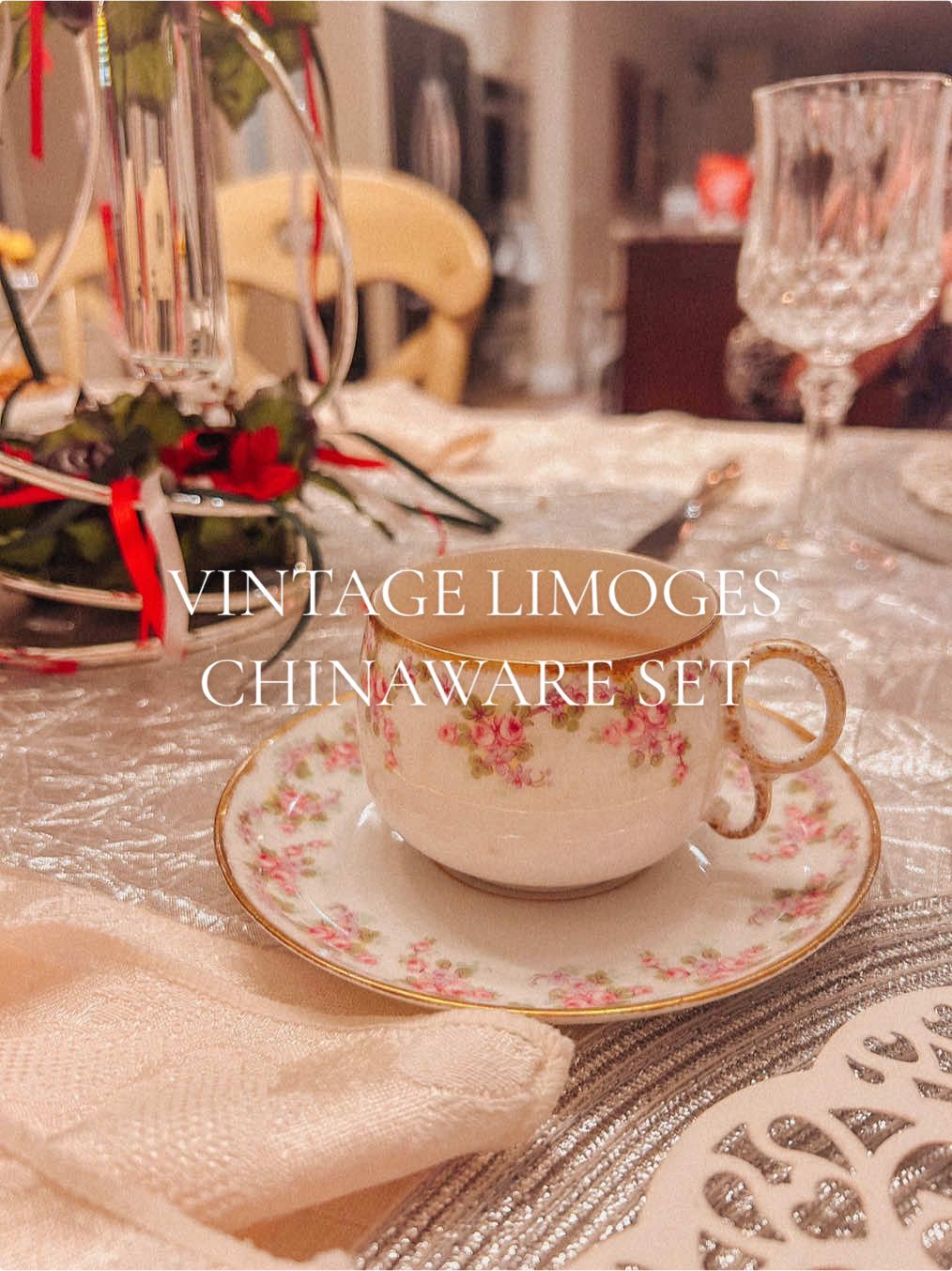 A special Christmas tradition that I’m so grateful for🩷 #limoges #vintagedishes #finechina #porcelaindishes #dinnerware #dinnerwareset #chinaware #grandma #christmastable #christmastradition 