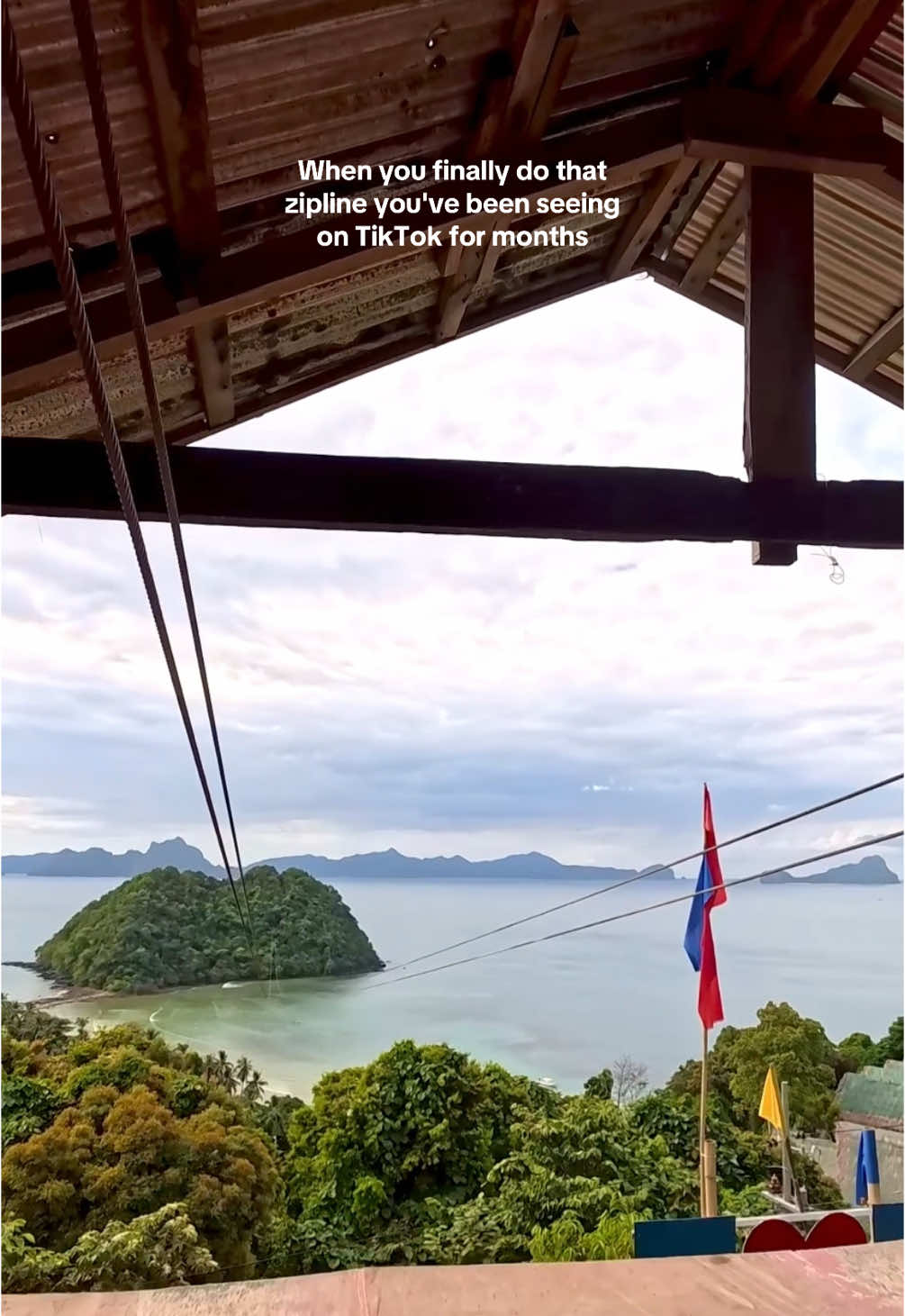 Zipline from island to island in El Nido 🏝️🥹 #elnido #zipline #philippines #travel 