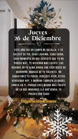 Jueves 26 de diciembre #palabrasluminosas #otronuevodia #reflexion #transformacion #videosparadedicar 