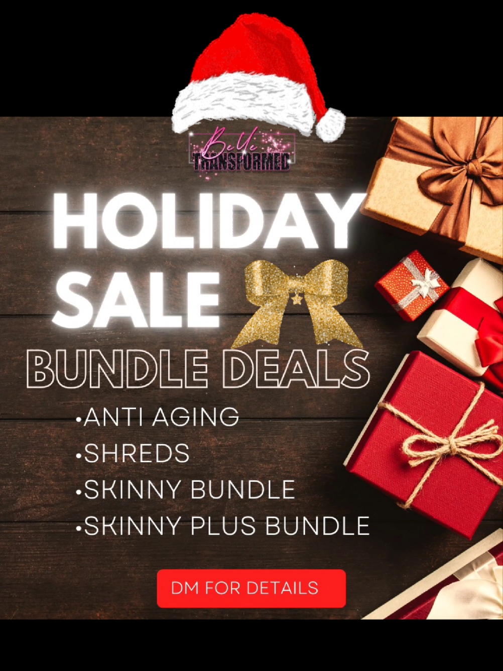 BYT Bundle Deals are here! DM me for prices and a list of what's included in each set. Do not miss this sale! Code: DANI20 🥰🎁 @BriBabeWellness @beyetransformed1  #allthingswellness #wellnessbundles #wellnesssale #newyearnewme2024 #liposhots  #antiaginginjections 