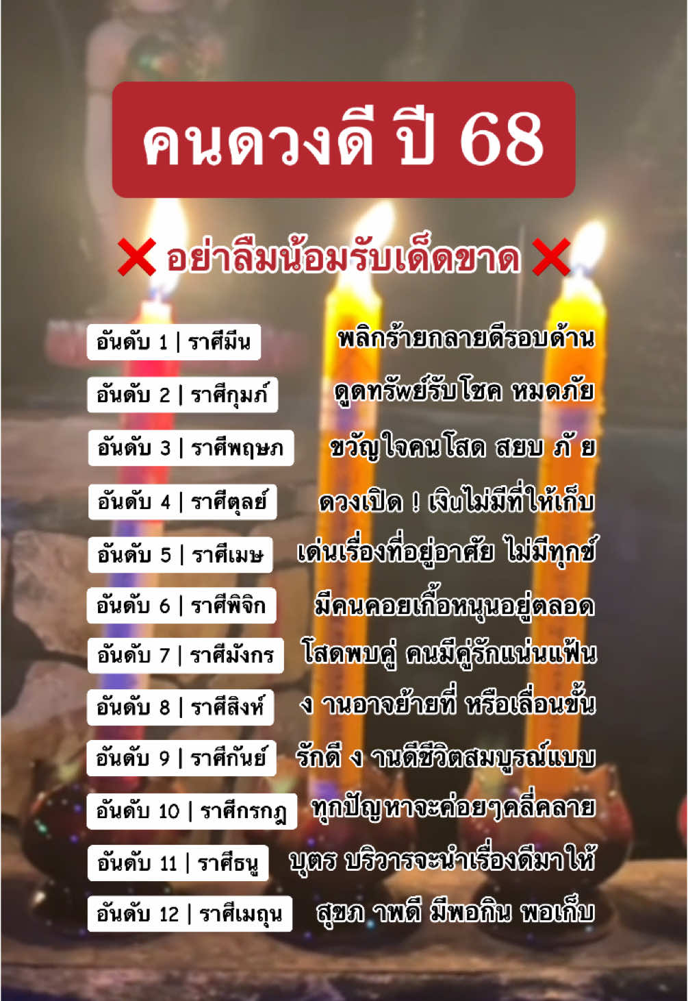 จัดอันดับคนดวงดีปี 2568 #มูเตลู #สายมู #ความรัก #แฟนเก่า #คิดถึงแฟนเก่า #พิธีทวงคืน #ดวงความรัก #ดูดวงความรัก #ดูดวง #ดูดวงtiktok #ดวง 