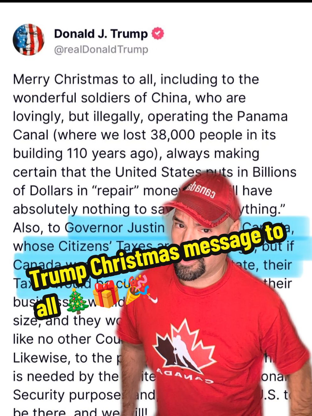 If Canada became the 51st state 🇺🇲 🇺🇲 Merry Christmas to all 🎄🎁🇺🇲🇨🇦 Oh Trump.. All Canadians would love to have a tax cut for Christmas 🎁  #usa #canada #crocan #51ststate #the51ststate #maga #trudeaumustgo #trump2024 #merrychristmas 