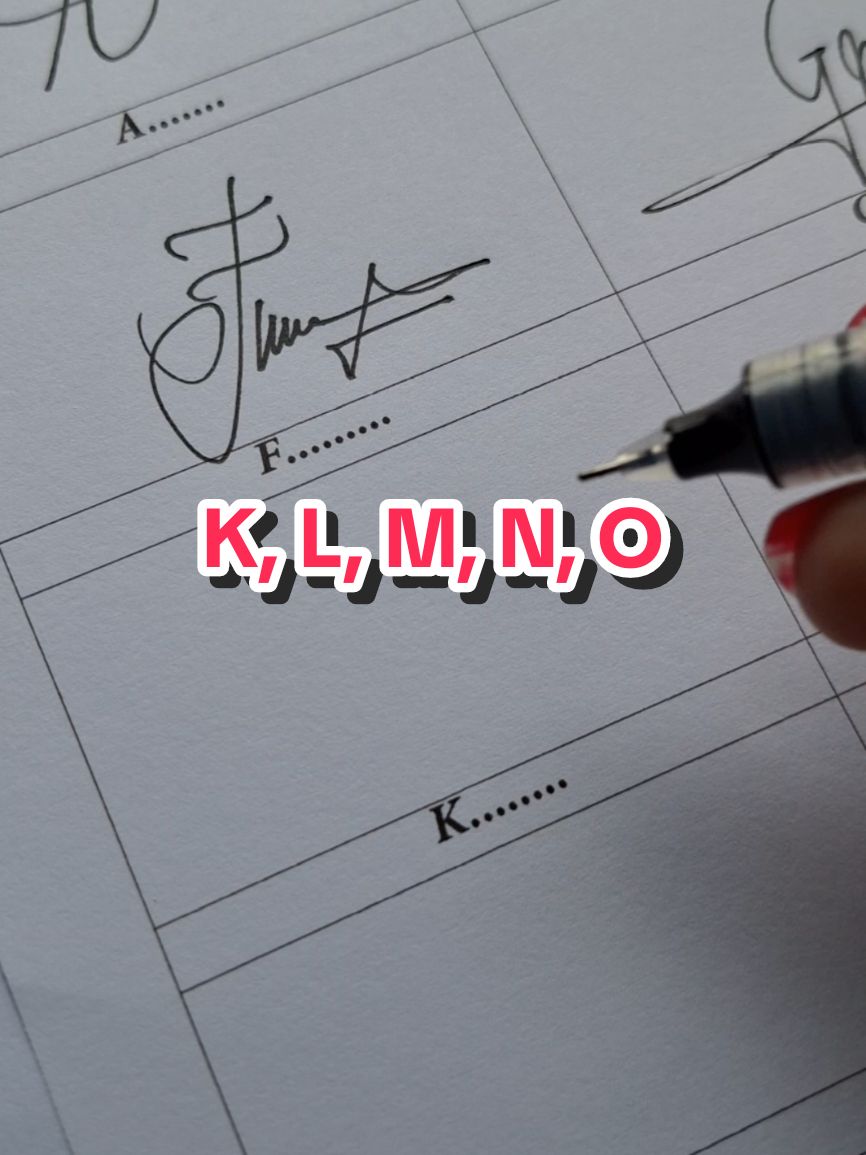 Membalas @aj3257183  how to make simple and easy signature for letter K, L, M, N, and O? #signature #simple #easy #k #l #m #n #o 