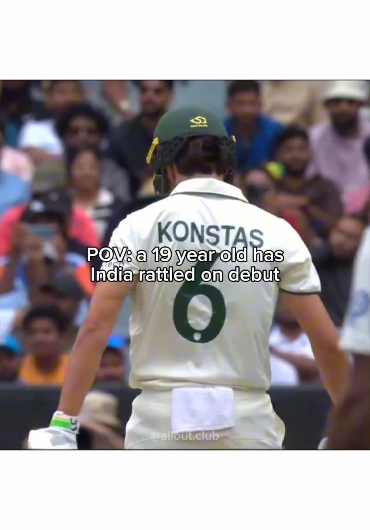 Sam Konstas.  #boxingdaytest #cricket #samkonstas #australia #india #australiavsindia #nsw #qld #vic #kohli #virat #cricketfans #cricketaustralia 