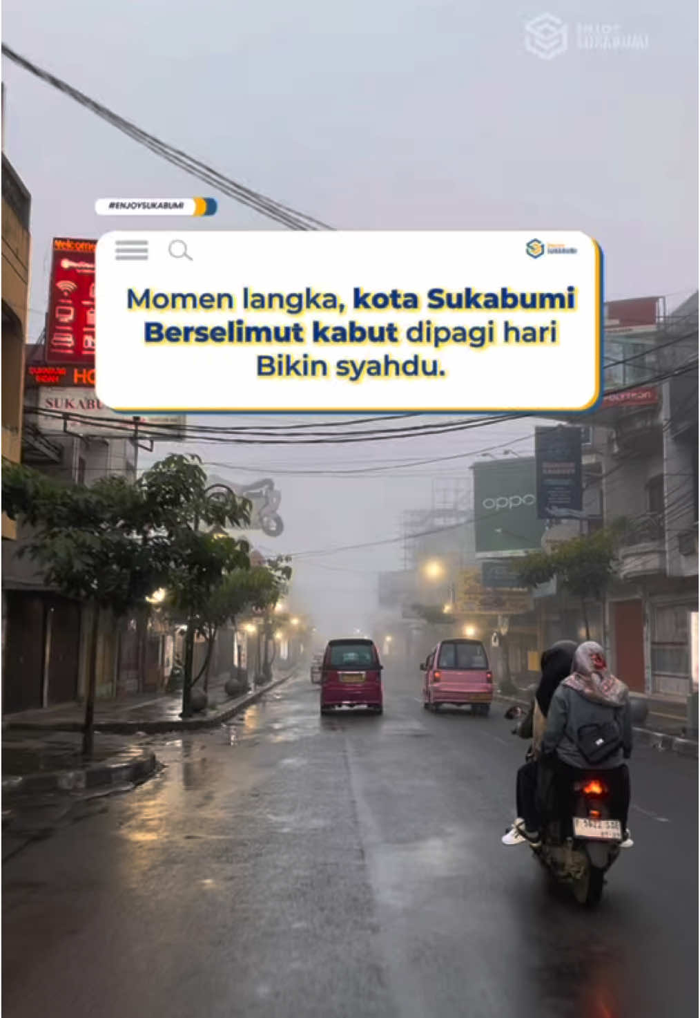 Kapan terkahir liat kabut tebal kaya gini di Kota Sukabumi?  #enjoysukabumi 