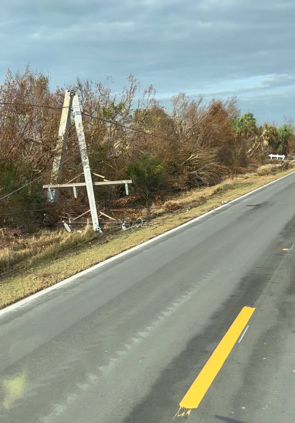 Hurricane Ian devastation at Sanibel island #hurricaneian #linemanlife #lineman