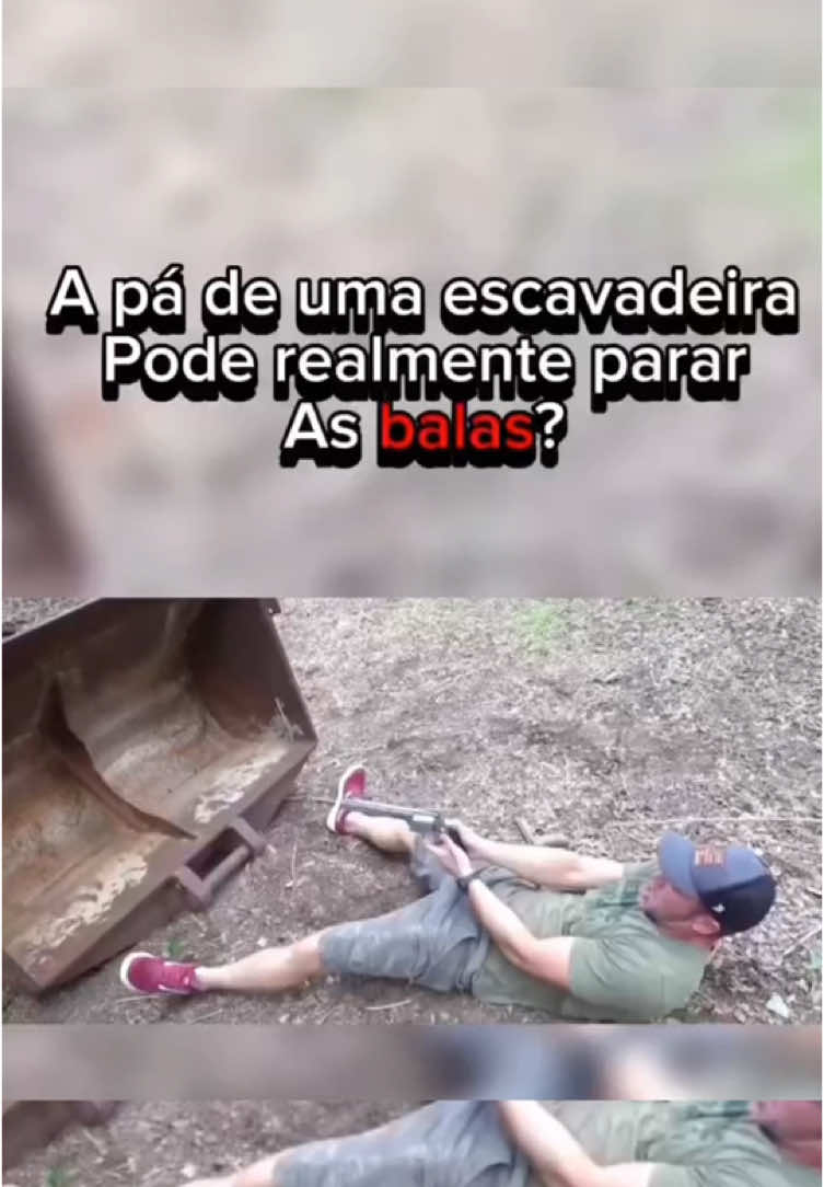 A pá de uma escavadeira pode realmente parar balas?#curiosidades 