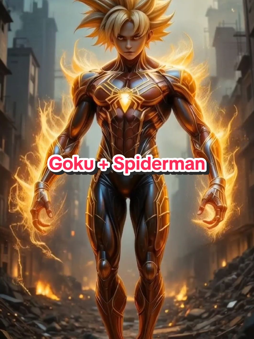 Goku X Spiderman #fusion #superherofusion #spiderman #hybrid #fyp 