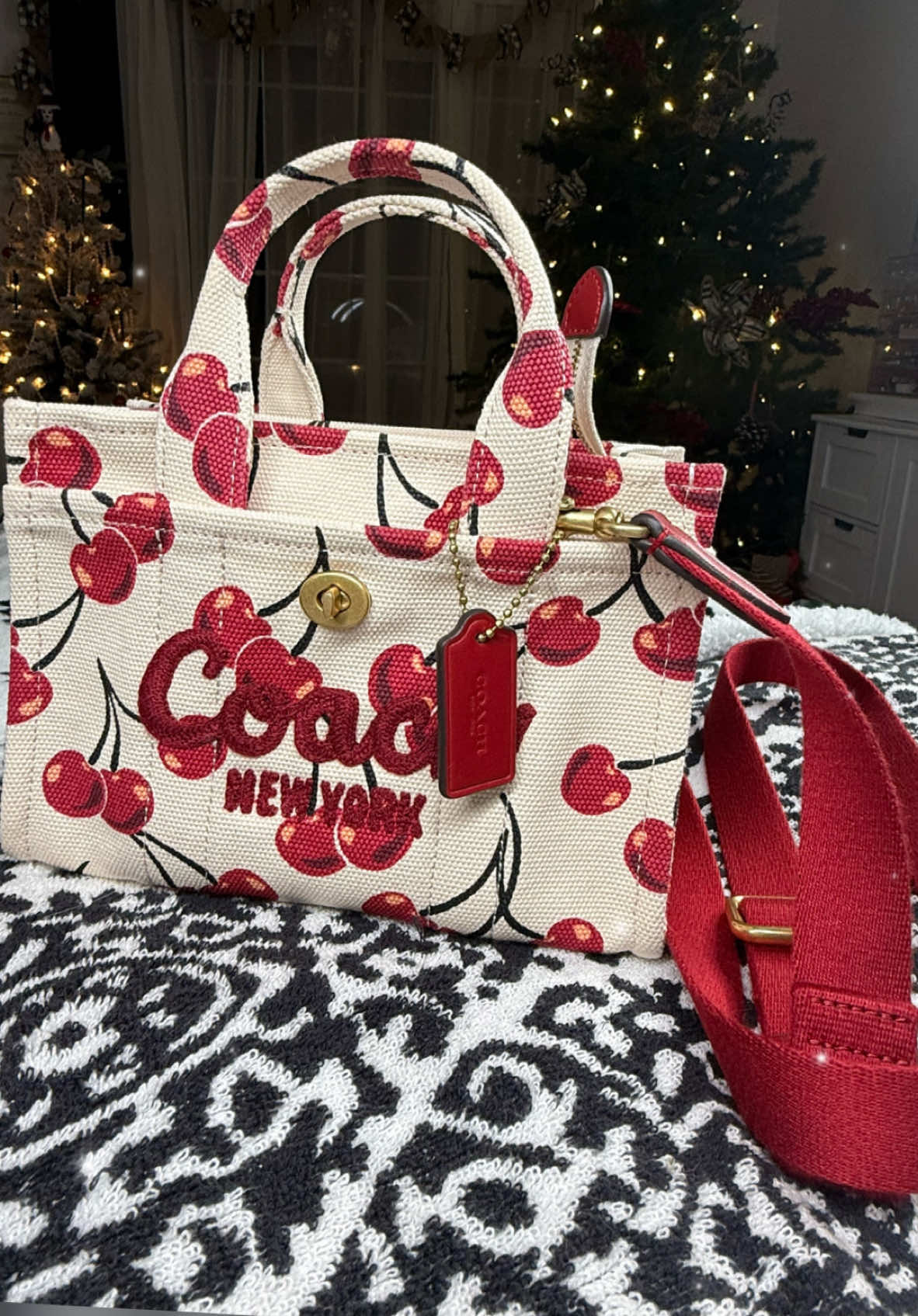 I’m obsessed with this cherry 🍒 print collection! This is the Cargo Cherry Print Canvas Tote 20, such a cutie! #cherry  #handbag  #girlythings  #cute  #foryoupage 