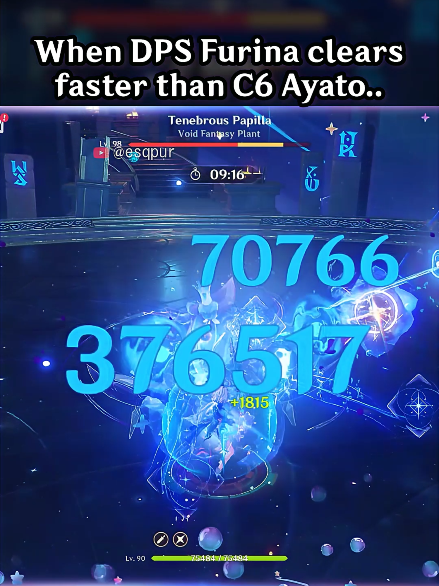 WHEN DPS FURINA CLEARS FASTER THAN C6 AYATO.. #hoyocreators #GenshinImpact #Furina