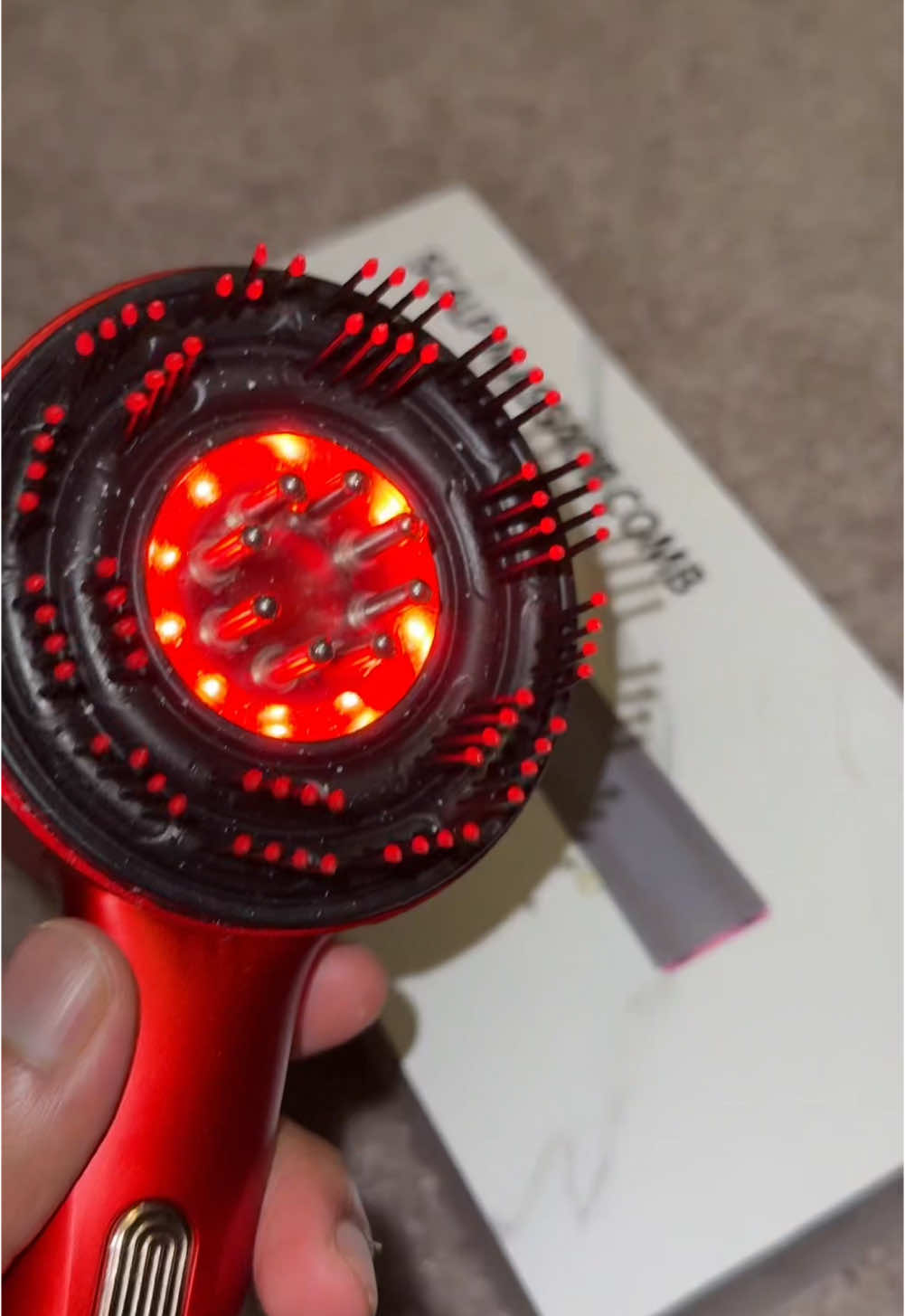 Massaging your head and scalp just got a lot easier with this red light scalp massager #hair #new #hairgrowth #scalpcare #scalpmassage 