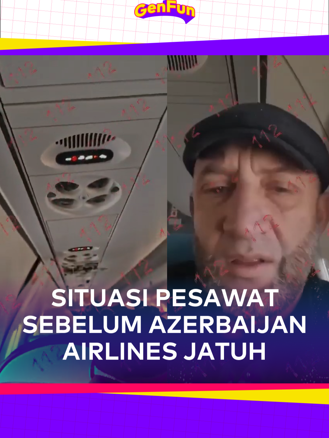 Pesawat Azerbaijan Airlines jatuh di Kazakhstan pada Rabu 25 Desember 2024. Muncul video detik-detik sebelum musibah yang terjadi di dekat Kota Aktua tersebut. Kabar ini tengah menjadi pembicaraan publik. . Terlihat sejumlah masker oksigen darurat dikeluarkan dari atas kepala penumpang. Sejumlah orang sudah menggunakan masker berwarna kuning tersebut. Pria yang merekam itu terlihat mengucapkan syahadat dan takbir. . Video lainnya diunggah pria yang sama, terlihat ia mengalami sedikit luka di kepala. Perbedaannya, video itu juga menampilkan ia memperlihatkan pesawat Azerbaijan Airlines yang sudah terjatuh di Kazakhstan. . Akhmad Jauhari/PRMN . #AzerbaijanAirlines #Kazakhstan #Rusia