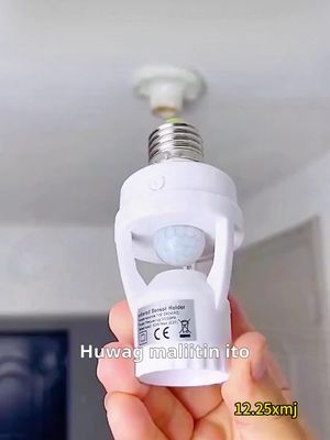 LED bulb motion sensor light holder, e27, adjustable smart lamp, with motion detector, human body