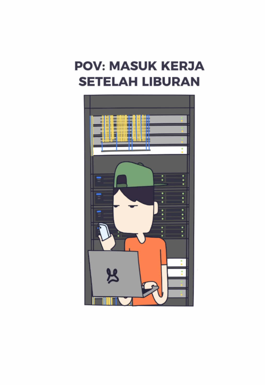 baru juga sehari liburnya 😳 #itsupport #programmer #worklife 