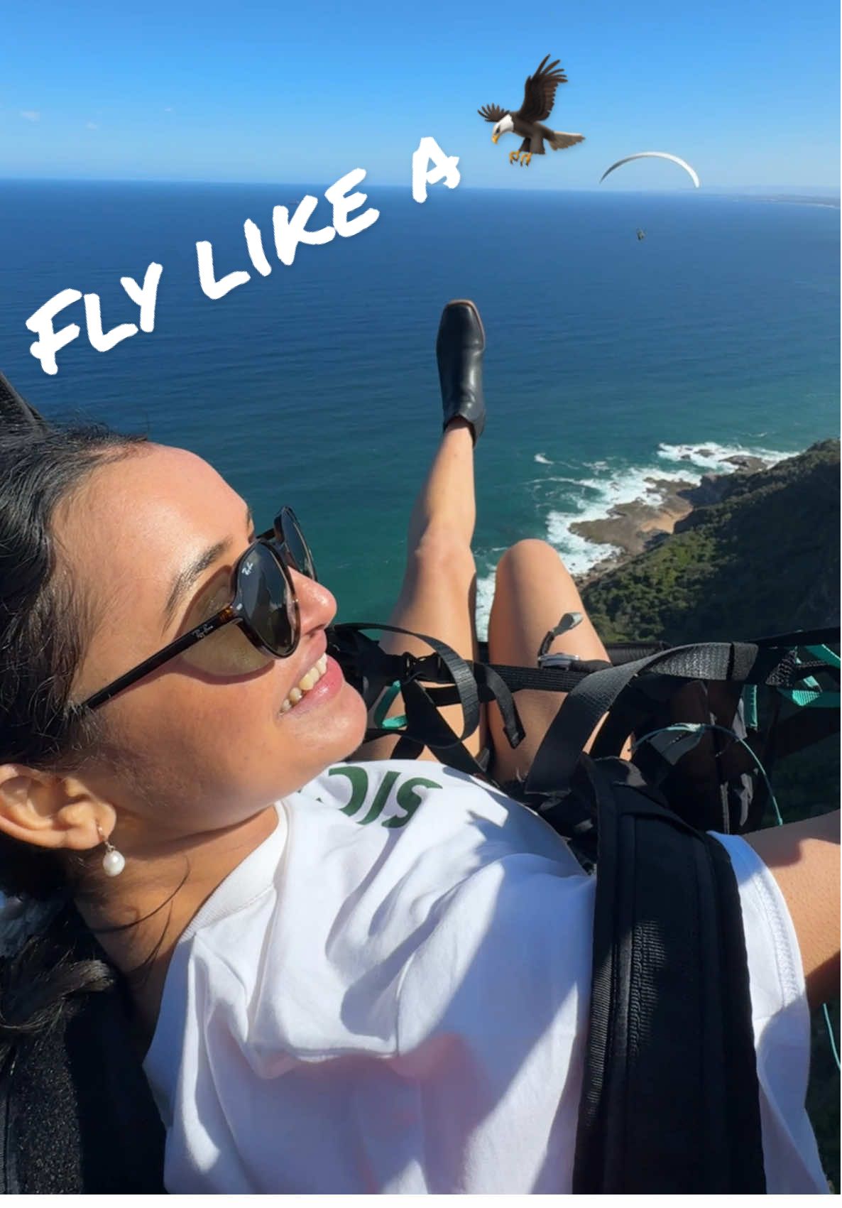 Why walk when you can soar? The sky is calling. 🕊️🪂🪂🪂🪂      Happy passenger  #paraglidinginsydney #paragliding #flywithbj #fyp #thingstodo #maantameronepalihoo #fy #CapCut #paraglidinglove 