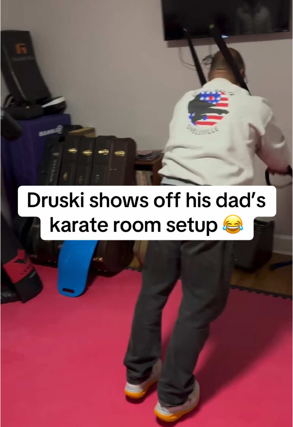 #druski shows off his dad’s karate room 😂