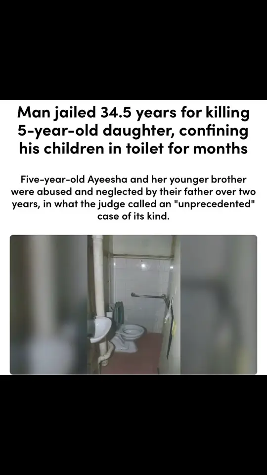 Child abuse and child neglect is never something that you just ignore or look at as a small issue. People that harm children should be sentenced to the same punishment the kids had to endure 😡 This story happened in Singapore For almost two years, two young siblings endured abuse and neglect from their father, including being confined naked in the toilet for almost 10 months. The man, who had trained in silat, taekwondo and aikido, would repeatedly punch, slap, kick and cane the children, treating them as “punching bags” for his frustration. On Tuesday (Apr 30), he was sentenced to 34-and-a-half years in prison and 12 strokes of the cane for killing his five-year-old daughter, and abusing her and her younger brother. The girl died of a head injury in August 2017, after her father smacked her face up to 20 times in the toilet where the two children were kept all day. She weighed just 13.2kg at the time of her death. Ayeesha and her brother were the offender’s biological children from his first marriage. They entered foster care in June 2014, but returned to live with the offender and his second wife in early 2015. Ayeesha and her brother started playing with and eating their own faeces because they were hungry, and they lost weight. Towards the end of 2015, the man and his wife started physically abusing the children by hitting them. Ayeesha was then three, while her brother was two. In one incident in December 2015, the man repeatedly punched and smacked Ayeesha and her brother after noticing rice, flour, curry powder, utensils and faeces strewn across the kitchen. In another incident in February 2016, he saw Ayeesha and her brother eating the contents of a mattress. Their diapers were also torn. He forcefully slapped them, causing their heads to hit each other. #heartbreaking #sad #davonwoods #fostercare #allkidsmatter🩵