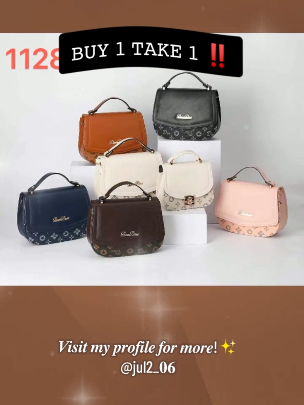 𝘽𝙐𝙔 1 𝙏𝘼𝙆𝙀 1 𝘽𝘼𝙂 ‼️😍✨ #bagforwomen  #slingbag  #handbag  #leatherbag  #buy1take1  #minibag #cutebag 