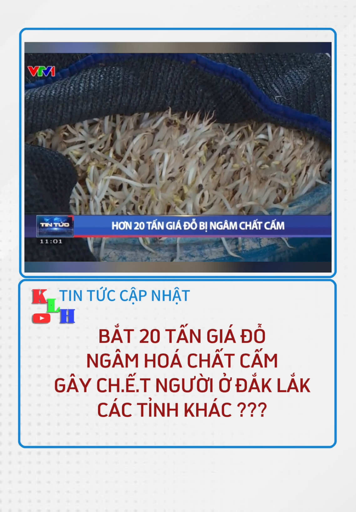 20 tấn Giá đỗ ngâm chất cấm tại Đắk Lắk. Ung thư từ đây mà ra #viral #xuhuong #tintuc #giado #daklak #daklak47 #ungthu 