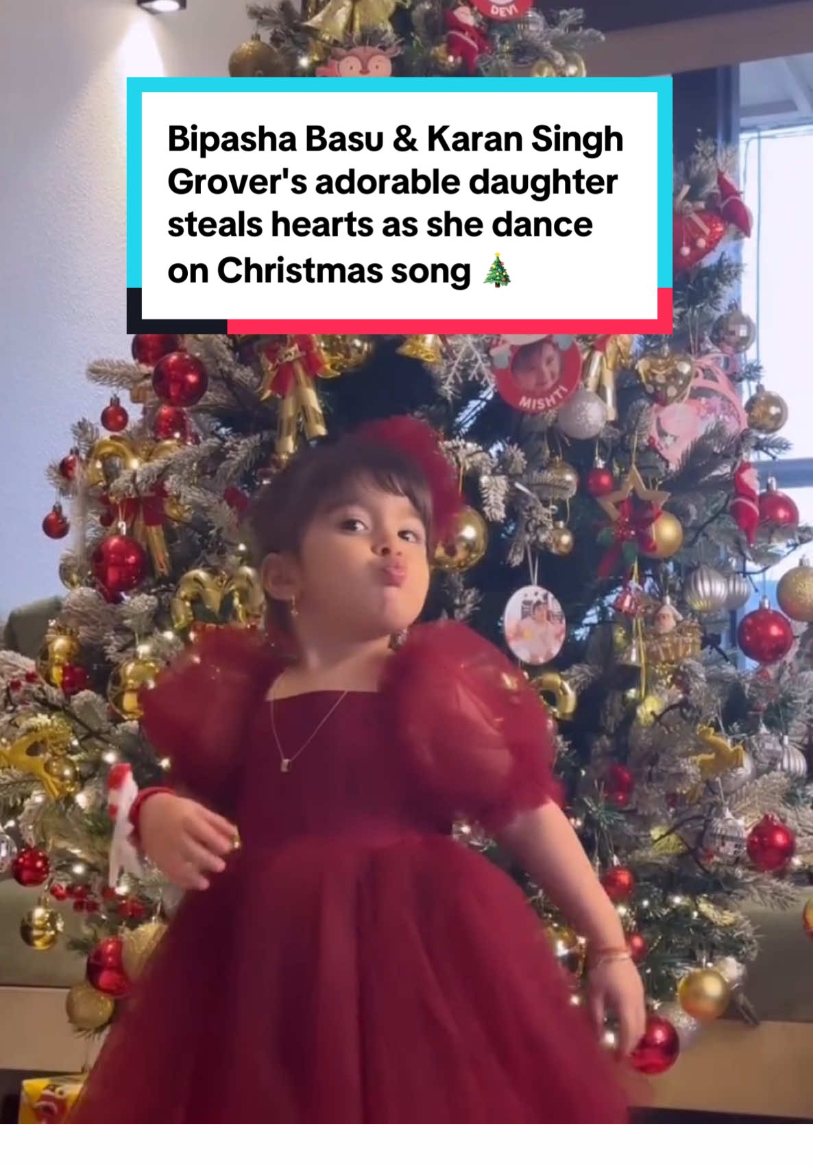 Bipasha Basu and Karan Singh Grover's adorable little daughter steals hearts as she dances to a Christmas song—pure festive magic!  #bipasha #karansinghgrover #bipashabasu #instantbollywood 