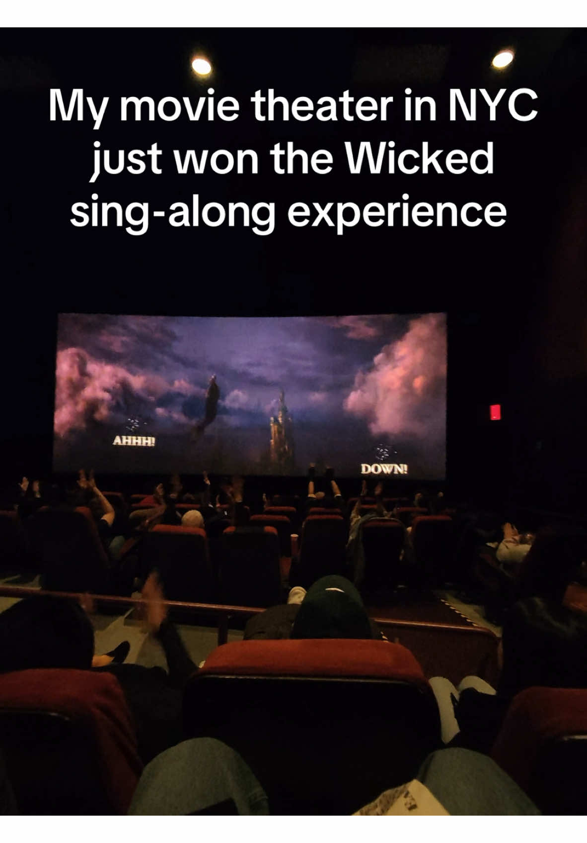 If you were at the AMC theater on 42nd street today at 2:30 pm please reach out, I want to be your friend for life.  #amc #wickedthemusical #wickedmovie #wickedsingalong #singalong #movie #movieclip #arianagrande 