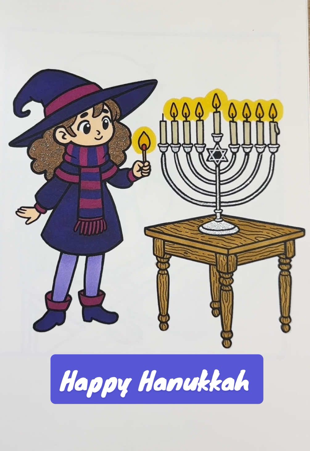 Happy Hanukkah! 🕎  #coloring #colouring #coloringbook #colorwithme #hannukah #TikTokShop 