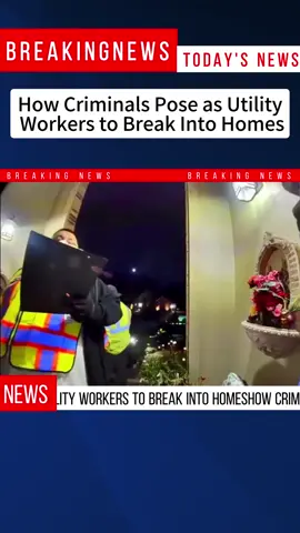 What starts as a simple knock on the door can turn into a violent robbery. Some criminals use confiscating business workers or delivery drivers to break into homes, trick unsuspecting people into opening their doors and allowing thieves to enter their homes.#news #foryou #fyp #tiktok #breakingnews #rob 