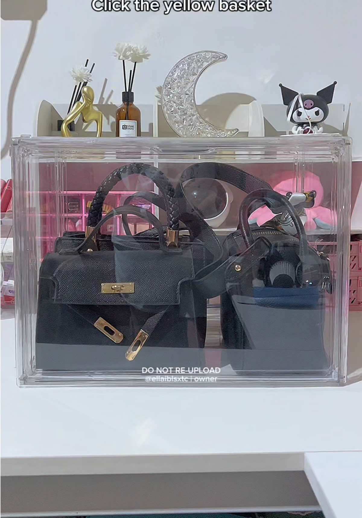 Transparent Acrylic Bag Organizer 💖   #bagorganizer #bag #organizer #storagebox #storageorganizer #acrylic #box #fyp #storagebox 