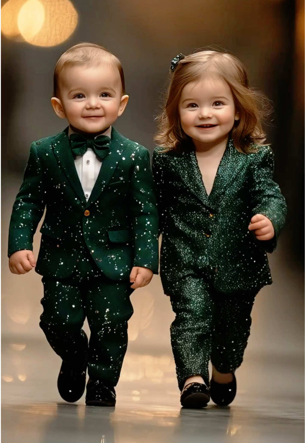 Adorable Baby Runway Stars❤️👫 #baby #cutebaby #babyvideos #babydance #babyshorts #AI #Runway #fyp #viral #kawaii #BabyFashionShow #ForYou #bebe